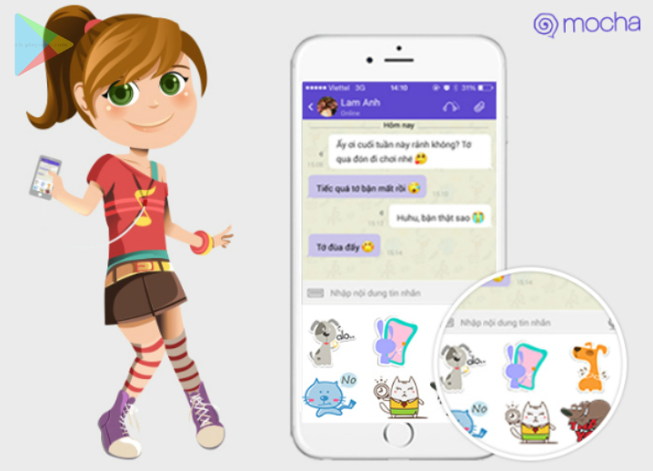 Voice Sticker trên mocha